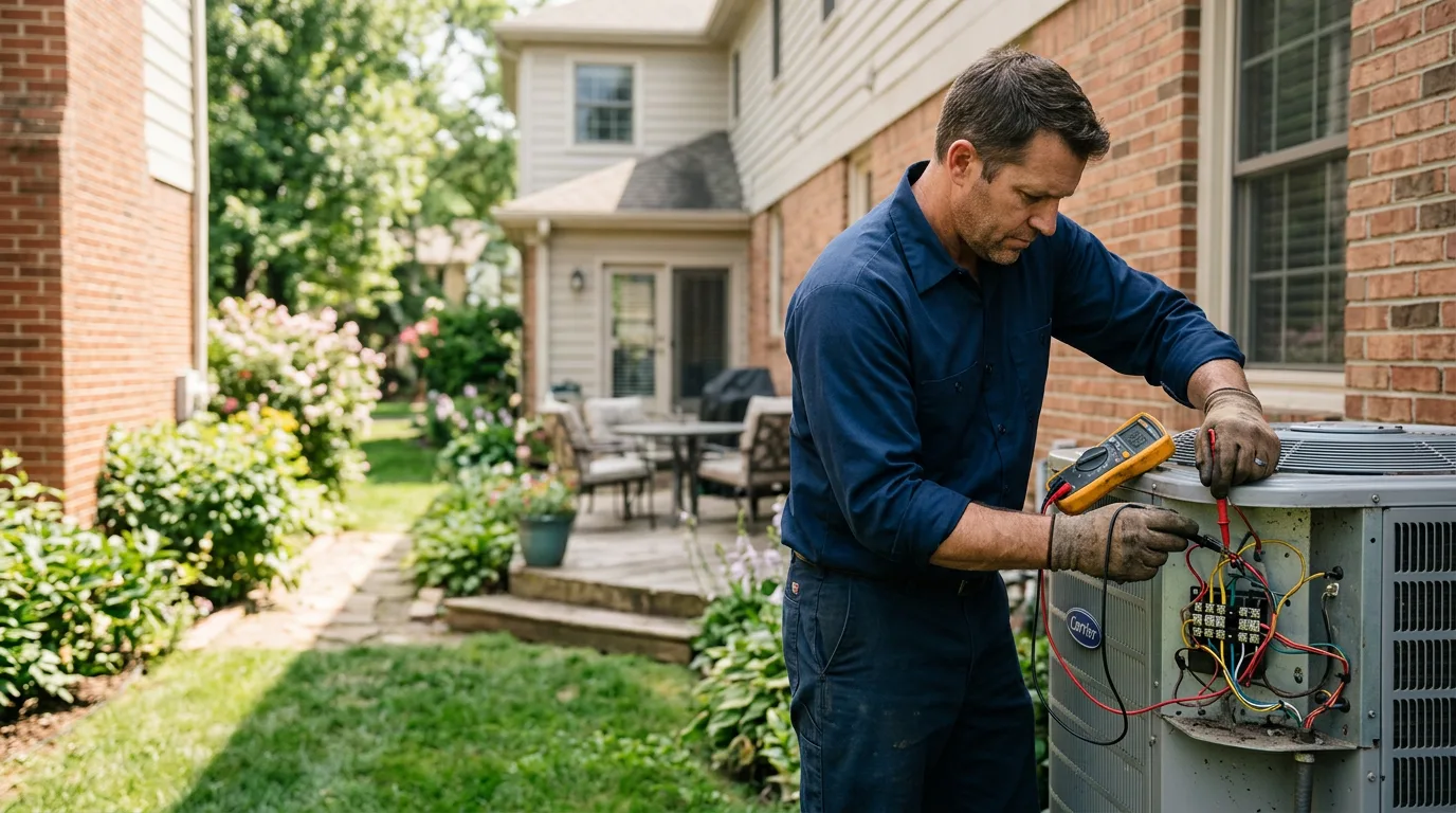 HVAC technician working near Sabine Pass, TX